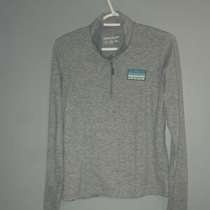 Life Is Good Heather Gray Quarter-Zip Pullover